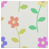 Farbenfrohe Blume, Blumenmuster, Grüne, Boho Stoff (Nahaufnahme)