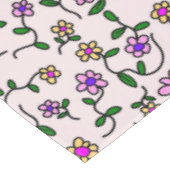 Farbenfrohe Blume, Blumenmuster, Grüne, Boho Tischdecke (Schrägansicht)