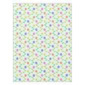 Farbenfrohe Blume, Blumenmuster, Grüne, Boho Tischdecke (Vorderseite)