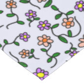 Farbenfrohe Blume, Blumenmuster, Grüne, Boho Tischdecke (Schrägansicht)