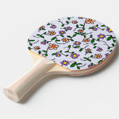 Farbenfrohe Blume, Blumenmuster, Grüne, Boho Tischtennis Schläger (Vorderseite)