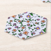 Farbenfrohe Blume, Blumenmuster, Grüne, Boho Untersetzer (angewinkelt)