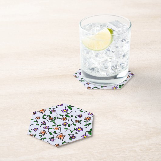 Farbenfrohe Blume, Blumenmuster, Grüne, Boho Untersetzer (Vor Ort)