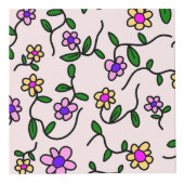 Farbenfrohe Blume, Blumenmuster, Grüne, Boho Würfel (Vorderseite)