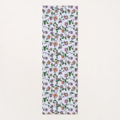 Farbenfrohe Blume, Blumenmuster, Grüne, Boho Yogamatte (Vorderseite)