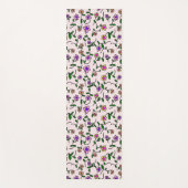 Farbenfrohe Blume, Blumenmuster, Grüne, Boho Yogamatte (Vorderseite)