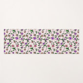 Farbenfrohe Blume, Blumenmuster, Grüne, Boho Yogamatte (Vorderseite (Horizontal))