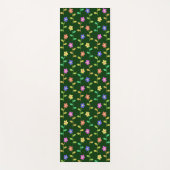 Farbenfrohe Blume, Blumenmuster, Grüne, Boho Yogamatte (Vorderseite)