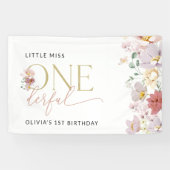 Farbenfrohe Blume, Boho, Begrüßung zum ersten Gebu Banner (Horizontal)