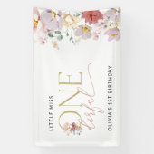 Farbenfrohe Blume, Boho, Begrüßung zum ersten Gebu Banner (Vertikal)