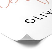 Farbenfrohe Blume, Boho, Begrüßung zum ersten Gebu Poster (Ecke)