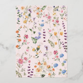 Farbenfrohe Blume Boho Garden Sweet 16 Birthday Folieneinladung (Rückseite)