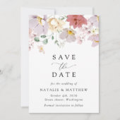 Farbenfrohe Blume, Boho, Hochzeit retten das Datum Save The Date (Vorderseite)