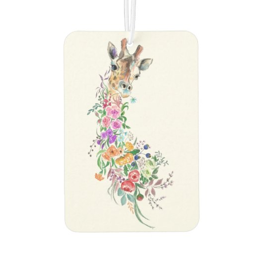 Farbenfrohe Blume Bouquet Giraffe Air Freshener Autolufterfrischer (Rückseite)