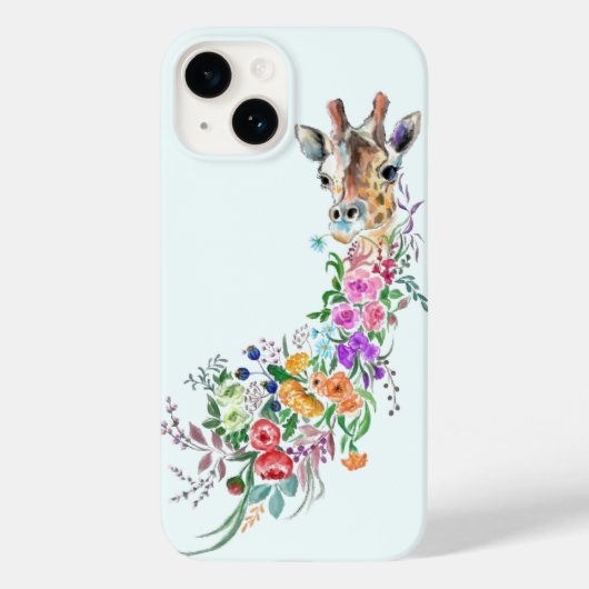Farbenfrohe Blume Bouquet Giraffe Case-Mate iPhone Hülle (Rückseite)