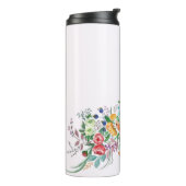 Farbenfrohe Blume Bouquet Giraffe Thermal Tumbler Thermosbecher (Nach links gedreht)