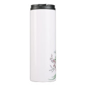 Farbenfrohe Blume Bouquet Giraffe Thermal Tumbler Thermosbecher (Rückseite)