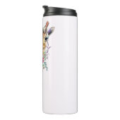 Farbenfrohe Blume Bouquet Giraffe Thermal Tumbler Thermosbecher (Nach rechts gedreht)