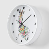 Farbenfrohe Blume Bouquet Giraffe Wallfahrtskirche Uhr (Winkel)
