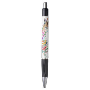 Farbenfrohe Blume Bouquet Giraffe - Zeichnend Mode Kugelschreiber