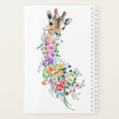 Farbenfrohe Blume Bouquet Giraffe - Zeichnend Mode Planer (Rückseite)