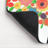 Farbenfrohe Blume Bouquet in der Black Boho Vase Mousepad (Ecke)