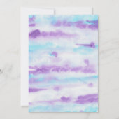 Farbenfrohe Blume BouquetWasserfarben Einladung Ho (Rückseite)