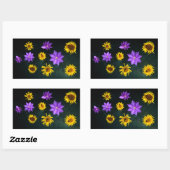 Farbenfrohe Blume Bright Cut Out Sticke Rechteckiger Aufkleber (Blatt)