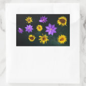 Farbenfrohe Blume Bright Cut Out Sticke Rechteckiger Aufkleber (Tasche)