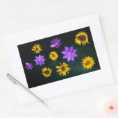 Farbenfrohe Blume Bright Cut Out Sticke Rechteckiger Aufkleber (Umschlag)