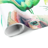 Farbenfrohe Blume Collage Nahtloses Muster Geschenkpapier (Rolleneckpunkt)