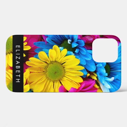 Farbenfrohe Blume, Daisis, Boho, Ihr Name Case-Mate iPhone Hülle (Rückseite (Horizontal))
