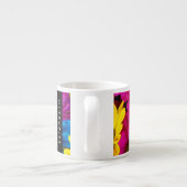 Farbenfrohe Blume, Daisis, Boho, Ihr Name Espressotasse (Rückseite)