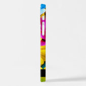 Farbenfrohe Blume, Daisis, Boho, Ihr Name iPhone Hülle (Linke Seite)