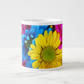 Farbenfrohe Blume, Daisis, Boho, Ihr Name Jumbo-Tasse (Vorderseite)