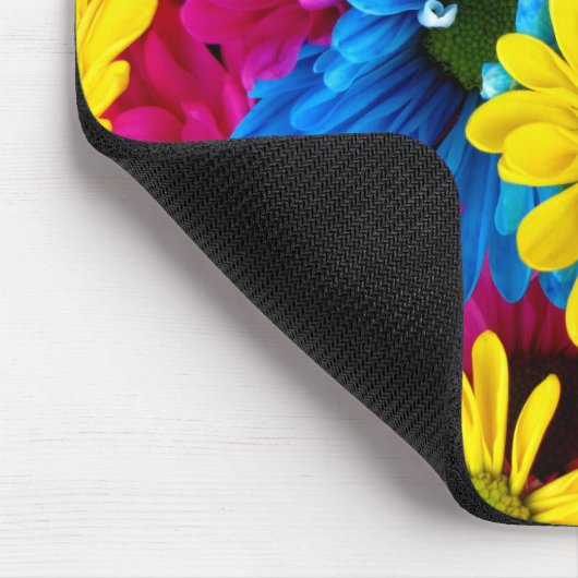 Farbenfrohe Blume, Daisis, Boho, Ihr Name Mousepad (Ecke)