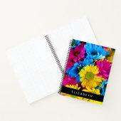 Farbenfrohe Blume, Daisis, Boho, Ihr Name Notizblock (Innenseite)