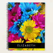 Farbenfrohe Blume, Daisis, Boho, Ihr Name Planer (Vorderseite)