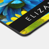 Farbenfrohe Blume, Daisis, Boho, Ihr Name Schreibtischunterlage (Ecke)