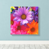 Farbenfrohe Blume Daisis Leinwand Single (Insitu (Holzboden))