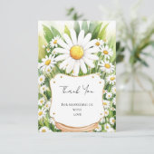 Farbenfrohe Blume Daisy Babydusche Dankeskarte (Stehend Vorderseite)