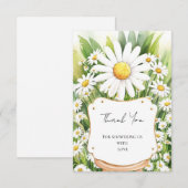 Farbenfrohe Blume Daisy Babydusche Dankeskarte (Vorne/Hinten)