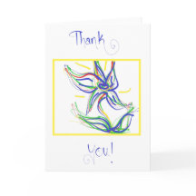 Farbenfrohe Blume Danke! (innen leer)
