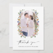 Farbenfrohe Blume Danke Karte (Vorderseite)