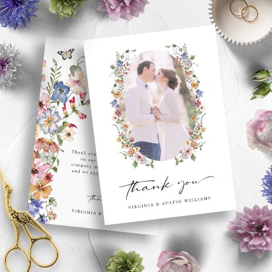 Farbenfrohe Blume Danke Karte