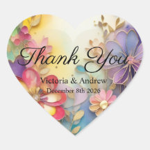 Farbenfrohe Blume Danke Stickers