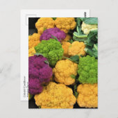 Farbenfrohe Blume, Dekoration im Herbst Postkarte (Vorne/Hinten)