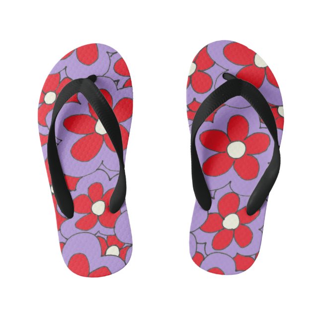 Farbenfrohe Blume Design Kinderbadesandalen (Fußbett)