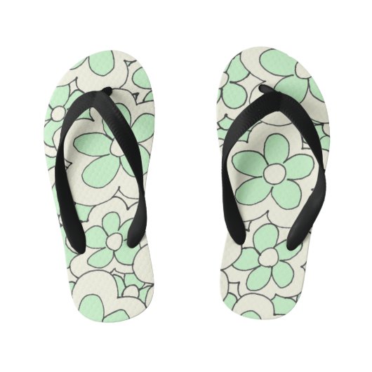 Farbenfrohe Blume Design Kinderbadesandalen (Fußbett)
