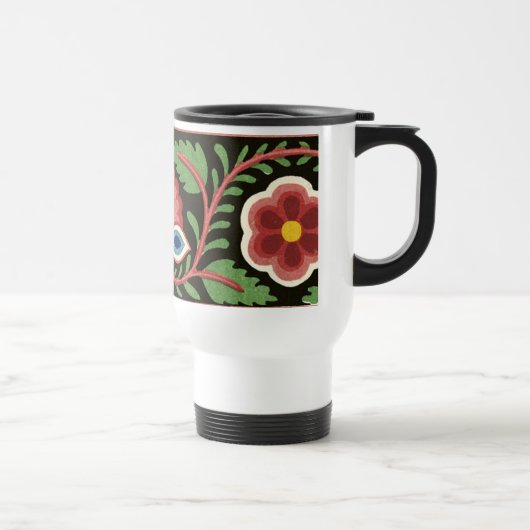 Farbenfrohe Blume Design Travel Mug Reisebecher (Rechts)